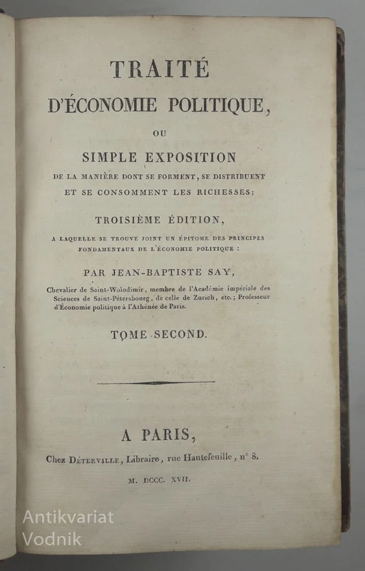 TRAITE D’ECONOMIE POLITIQUE, TOME II
