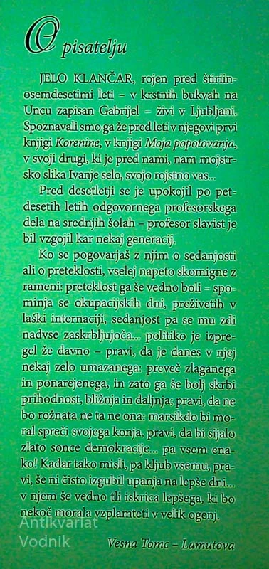 MOJA POPOTOVANJA, Gabrijel – Jelo Klančar