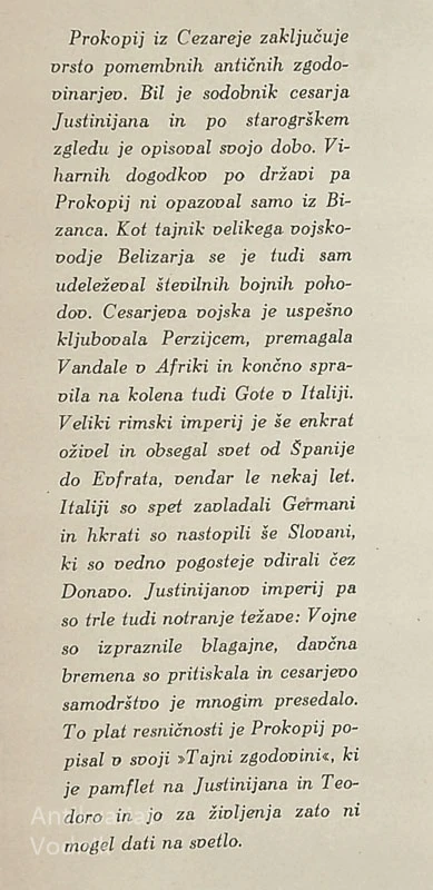 POD JUSTINIJANOVIM ŽEZLOM, Prokopij iz Cezareje