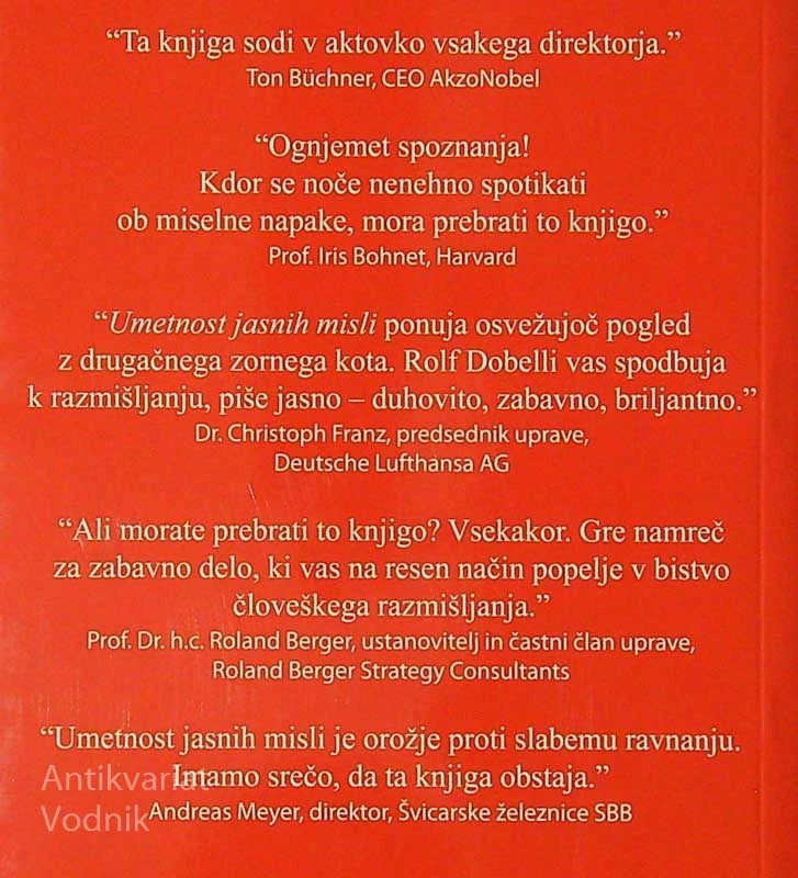 UMETNOST JASNIH MISLI, Rolf Dobelli