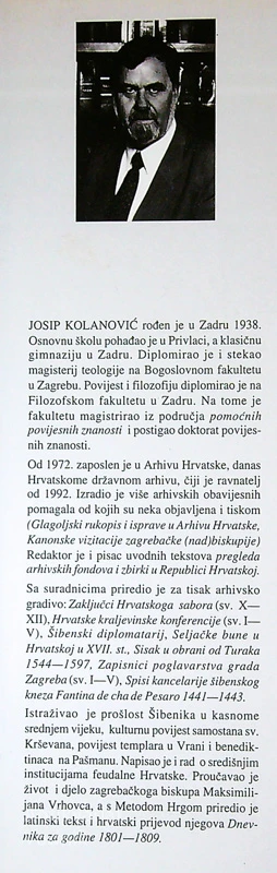 ŠIBENIK U KASNOME SREDNJEM VIJEKU, Josip Kolanović