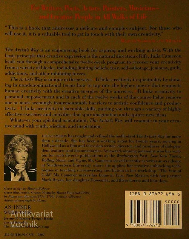 THE ARTIST’S WAY; A SPIRITUAL PATH TO HIGHER CREATIVITY, Julia Cameron
