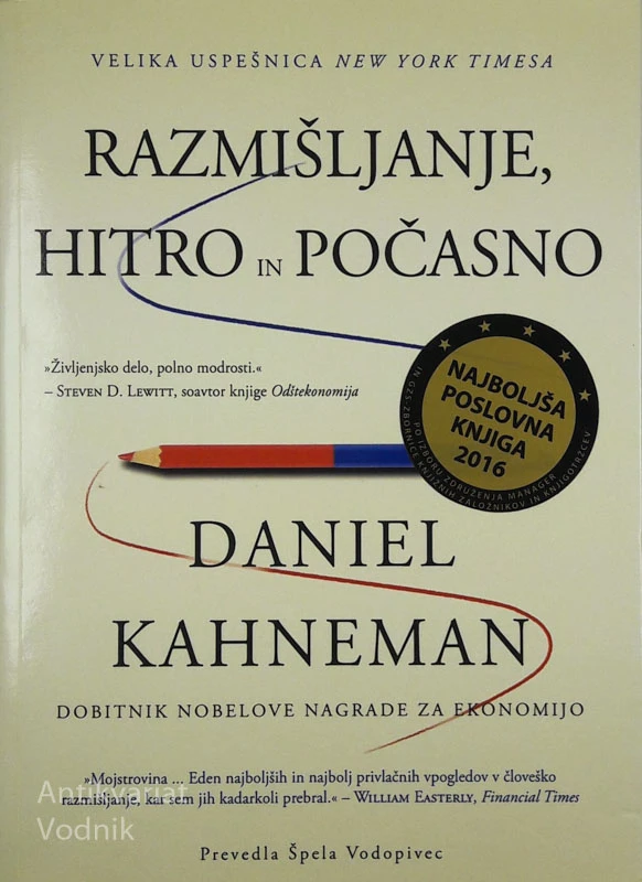 RAZMIŠLJANJE, HITRO IN POČASI, Daniel Kahneman