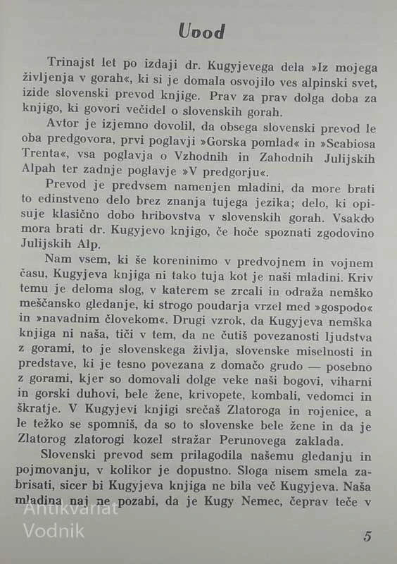 IZ MOJEGA ŽIVLJENJA V GORAH in PISMA, Dr. Julius Kugy