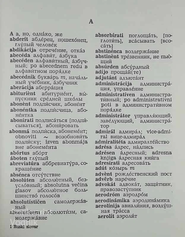 SLOVENSKO-RUSKI SLOVAR, dr. Janko Kotnik