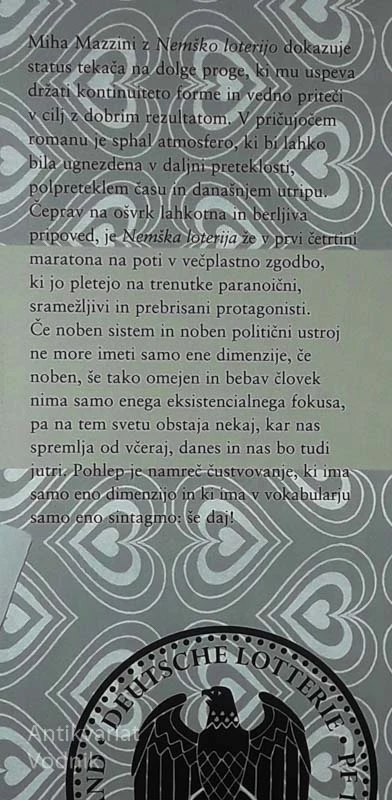NEMŠKA LOTERIJA, Miha Mazzini