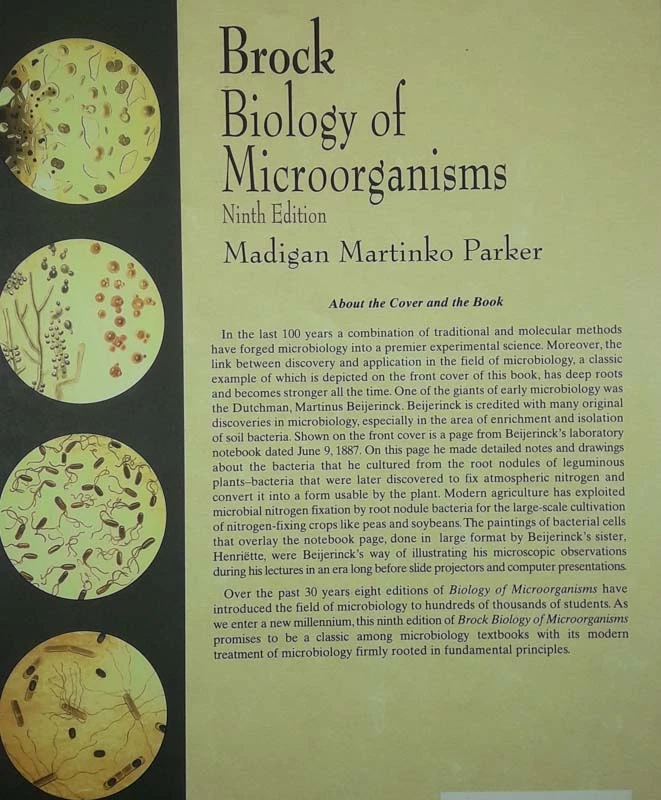BROCK BIOLOGY OF MICROORGANISMS, Ninth Edition, Madigan Martinko Parker