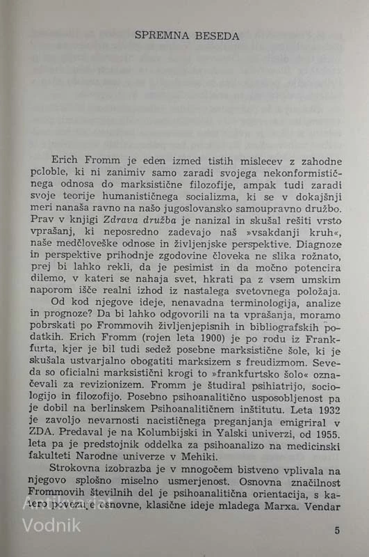ZDRAVA DRUŽBA, Erich Fromm