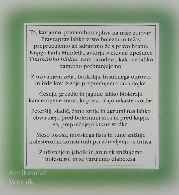 HRANA KOT ZDRAVILO, Earl Mindell