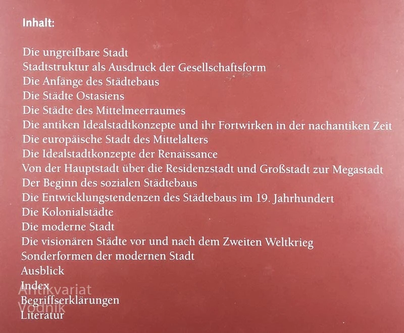 DIE GESCHICHTE DER STADT, Franz Heigl