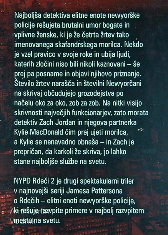 NYPD RDEČI 2, James Patterson in Marshall Karp