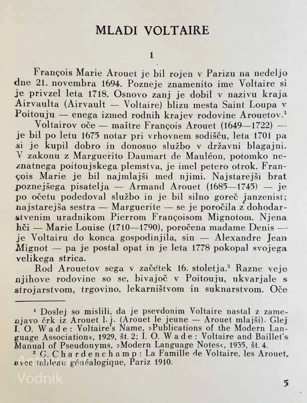 VOLTAIRE, K. N. Deržavin