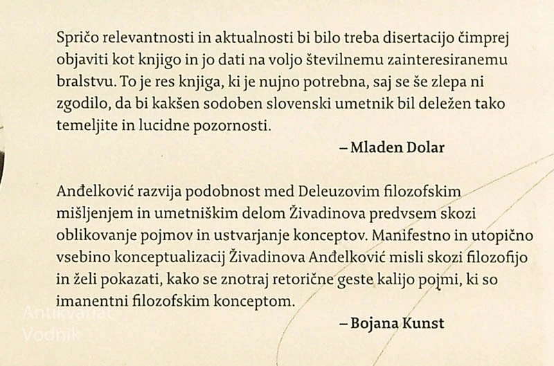 UMETNIŠKI USTROJ NOORDUNG; FILOZOFIJA IN NJEN DVOJNIK, Bojan Anðelković