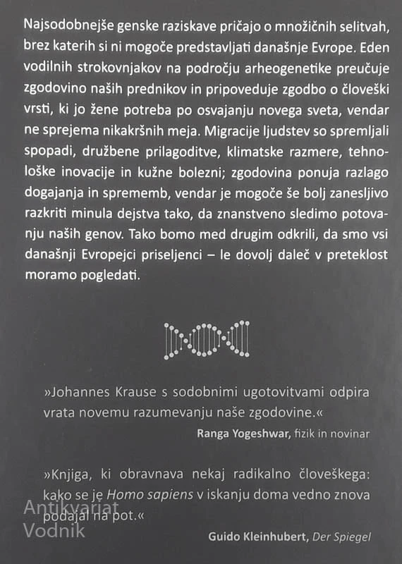 POTOVANJE NAŠIH GENOV, Johannes Krause in Thomas Treppe