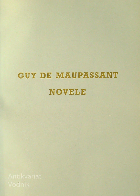 NOVELE, Guy de Maupassant