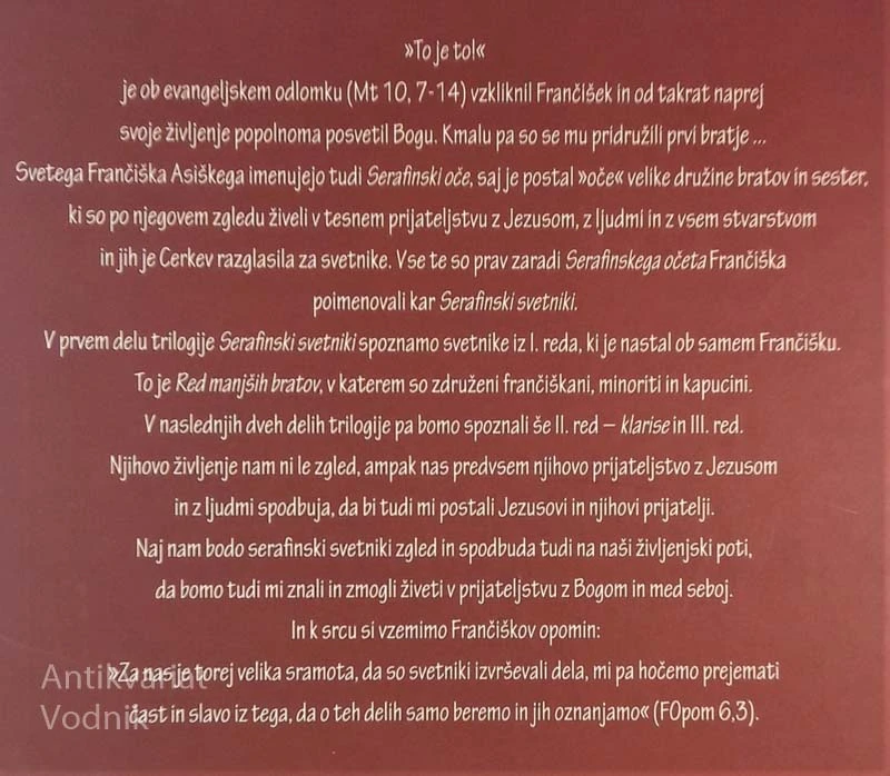 TO JE TO, Serafinski svetniki I., Andraž Arko OFM, Urša Skoberne