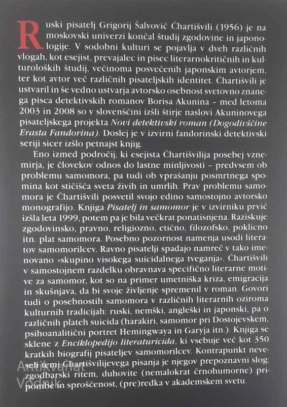 PISATELJ IN SAMOMOR, Grigorij Čhartišvili