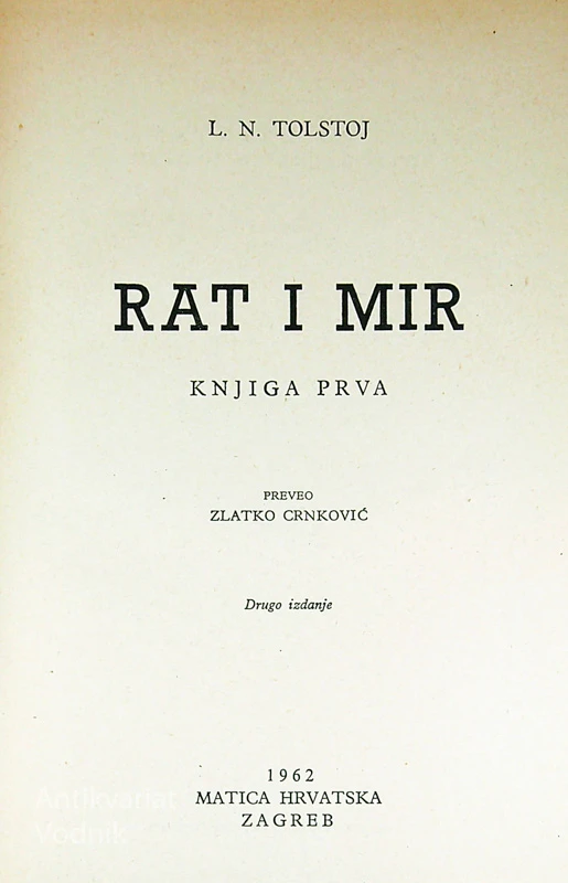 RAT I MIR, L. N. Tolstoj