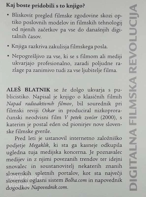 DIGITALNA FILMSKA REVOLUCIJA, Aleš Blatnik