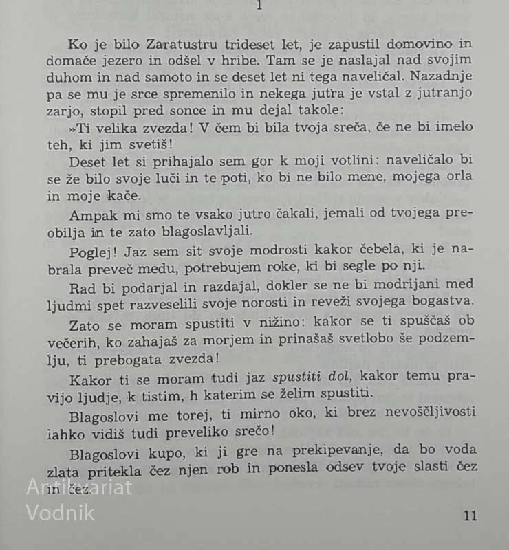 TAKO JE DEJAL ZARATUSTRA, Friederich Nietzsche