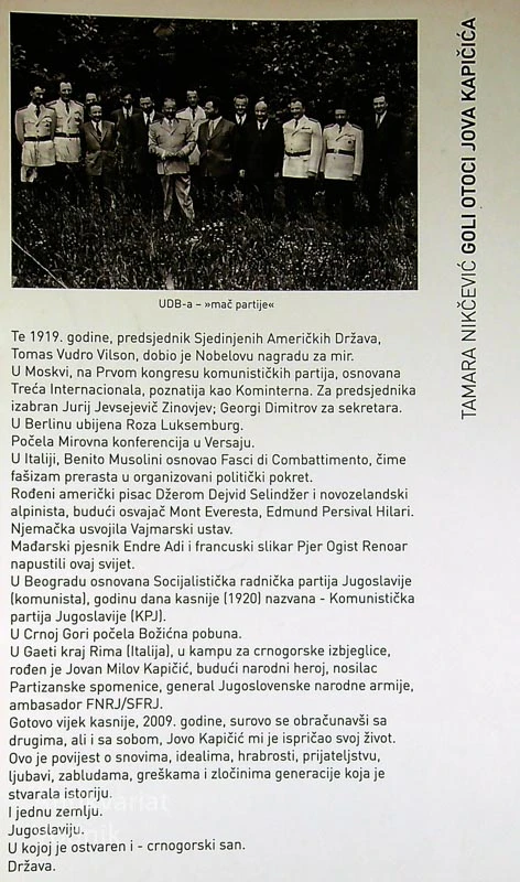 GOLI OTOK, JOVA KAPIČIĆA, Tamara Nikčević (v hrvaškem jeziku)