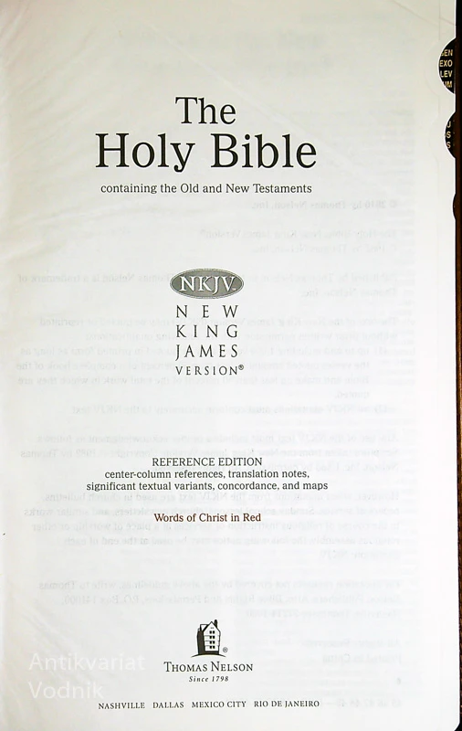 THE HOLY BIBLE; NEW KING JAMES VERSION
