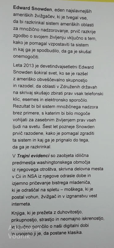 TRAJNA EVIDENCA, Edward Snowden