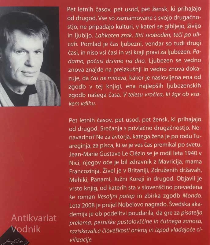 POMLAD IN DRUGI LETNI ČASI, Jean – Marie Gustave Le Clezio