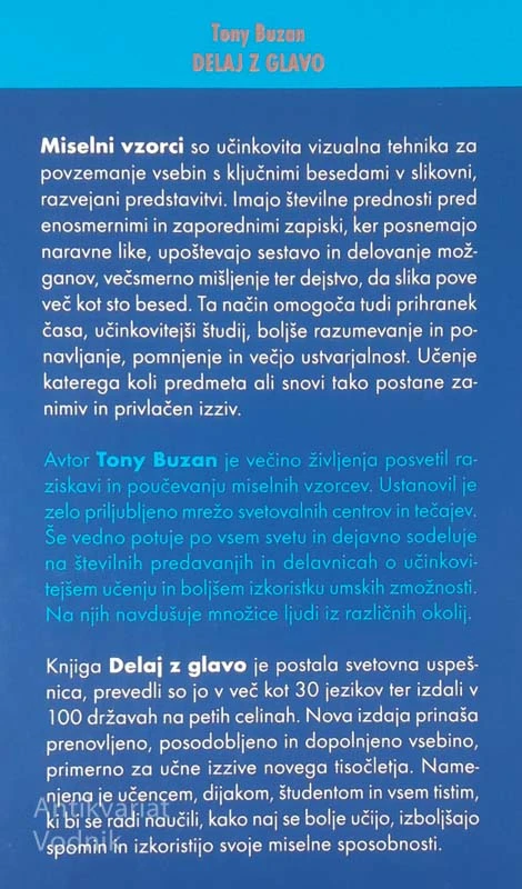 DELAJ Z GLAVO; IZKORISTIMO ZMOŽNOSTI UMA S POMOČJO MISELNIH VZORCEV, Tony Buzan