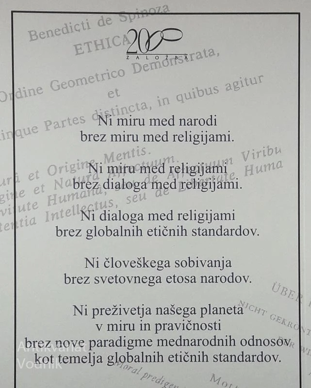 SVETOVNI ETOS, Hans Kung
