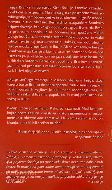 ISKANJE SREČNEGA RAZMERJA; VADNICA IN VODNIK V LJUBEZNI ZA OBA SPOLA, Bernarda in Branko Gradišnik