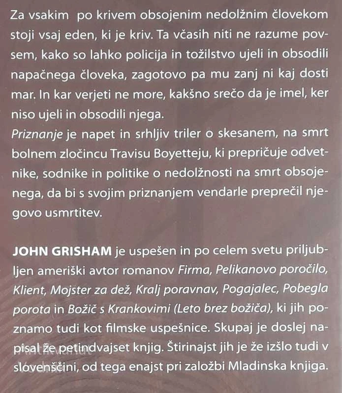 PRIZNANJE, John Grisham
