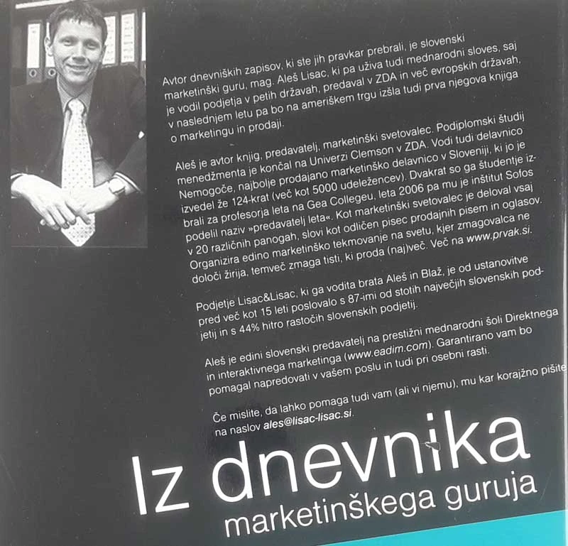 IZ DNEVNIKA MARKETINŠKEGA GURUJA, mag. Aleš Lisac