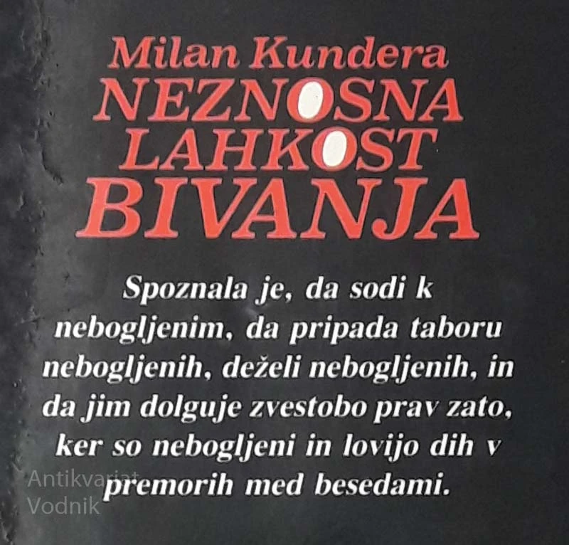 Milan Kundera NEZNOSNA LAHKOST BIVANJA