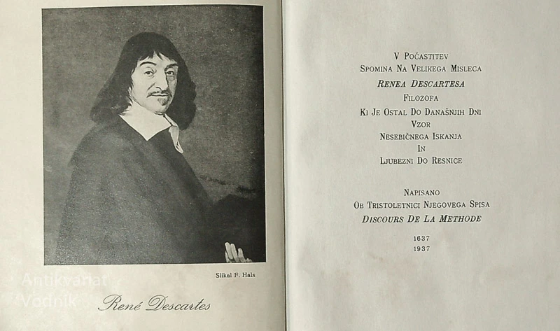 DESCARTES; NJEGOVO ŽIVLJENJE IN FILOZOFIJA, Alma Sodnik