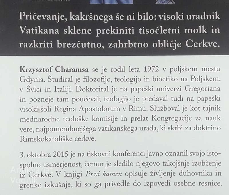 PRVI KAMEN, Krzysztof Charamsa