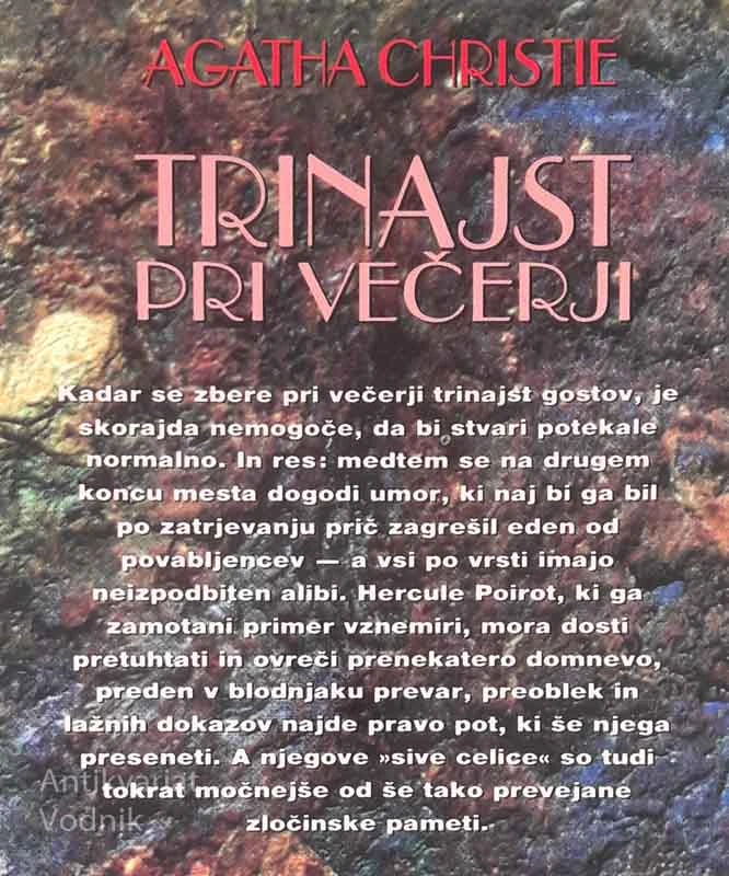 TRINJAST PRI VEČERJI, Agatha Christie