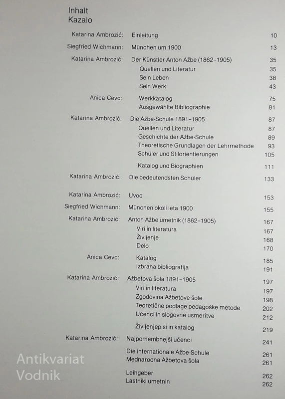 POTA K MODERNI IN AŽBETOVA ŠOLA V MUNCHNU, Katarina Ambrožič
