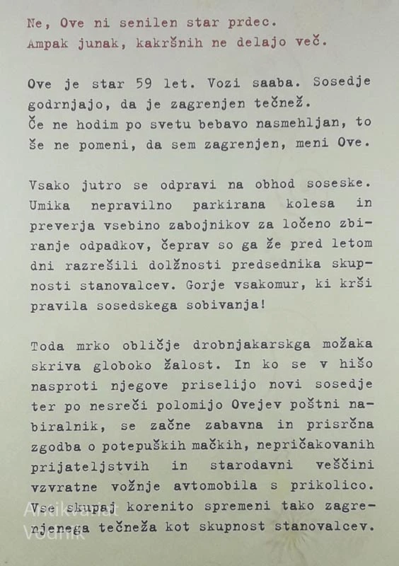 MOŽ Z IMENOM OVE, Fredrik Backman