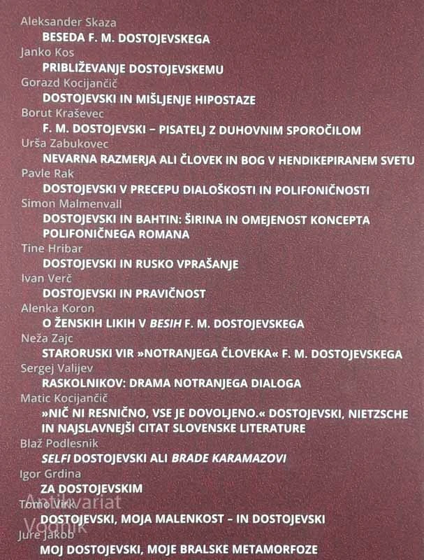 DOSTOJEVSKI IN JAZ, več avtorjev