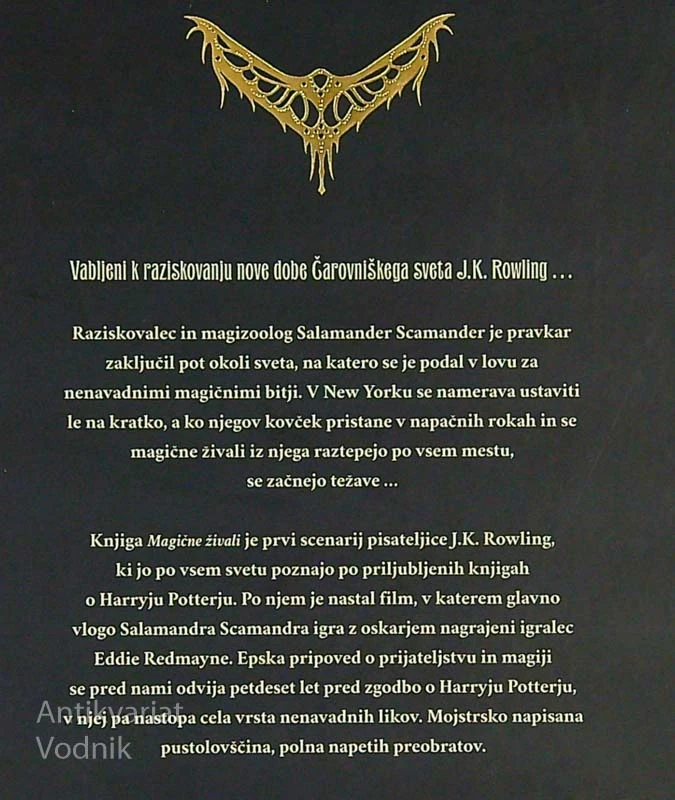MAGIČNE ŽIVALI; IZVIRNI SCENARIJ, J. K. Rowling