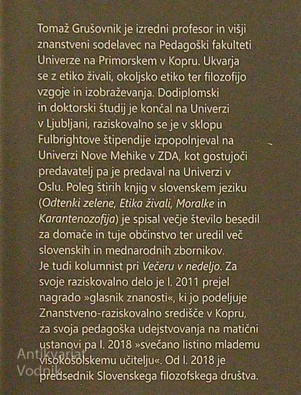 HOTENA NEVEDNOST, Tomaž Grušovnik