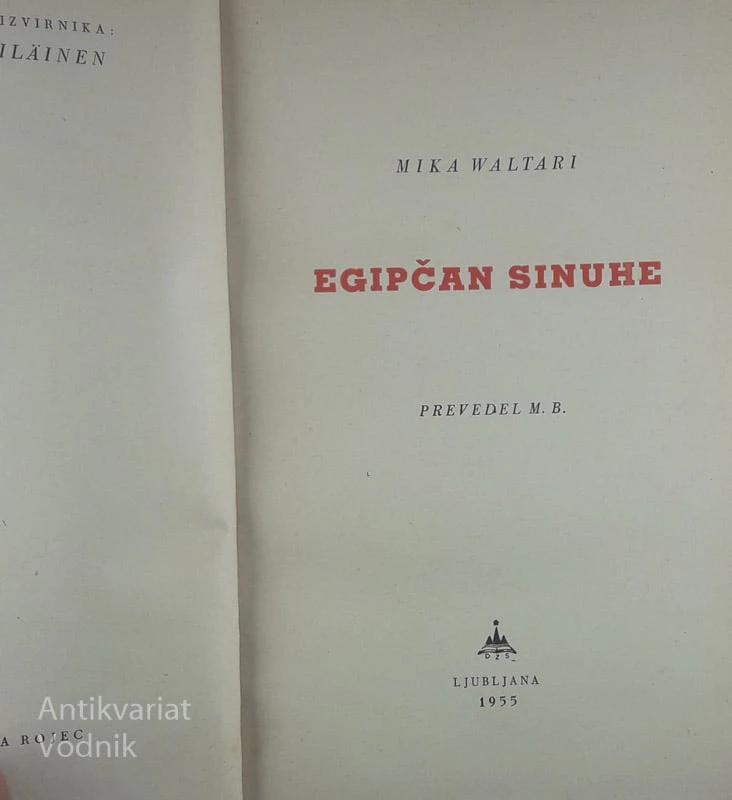 EGIPČAN SINUHE, Mika Waltari