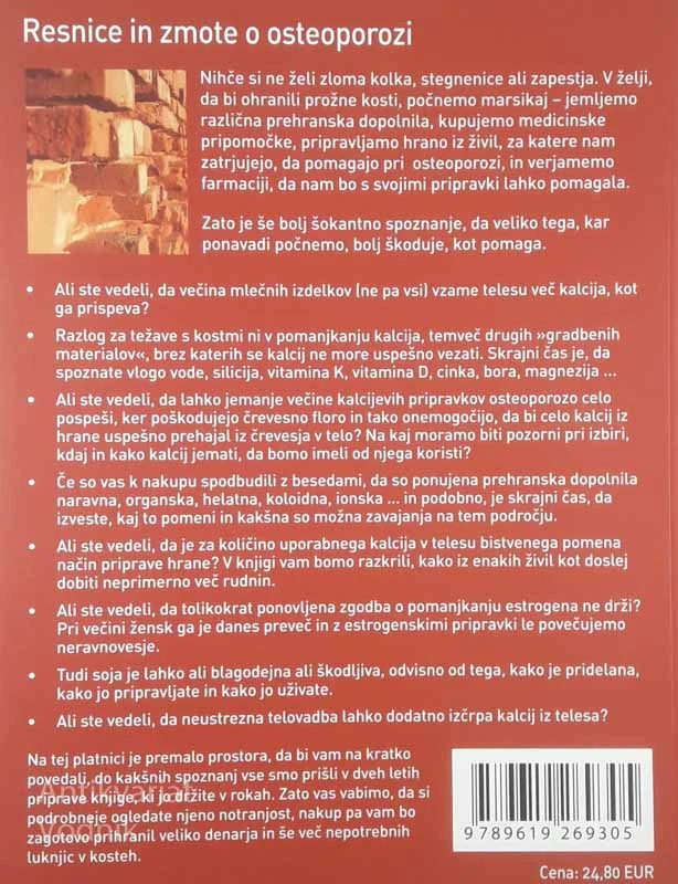 RESNICE IN ZMOTE O OSTEOPOROZI, Sanja Lončar in drugi
