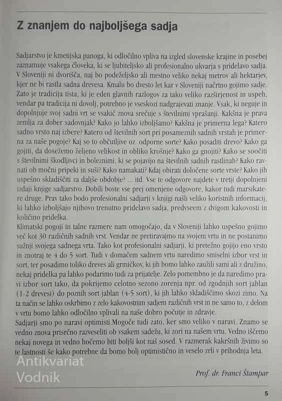 SADJARSTVO, Franci Štampar in sodelavci