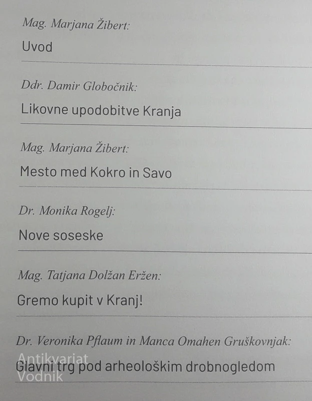 PODOBE NEKDANJEGA KRANJA, več avtorjev