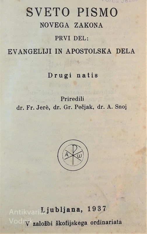 SVETO PISMO NOVEGA ZAKONA, evangeliji in apostolska dela