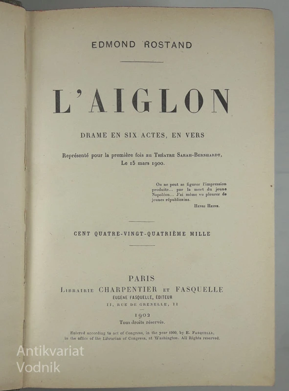 L’AIGLON, Edmond Rostand