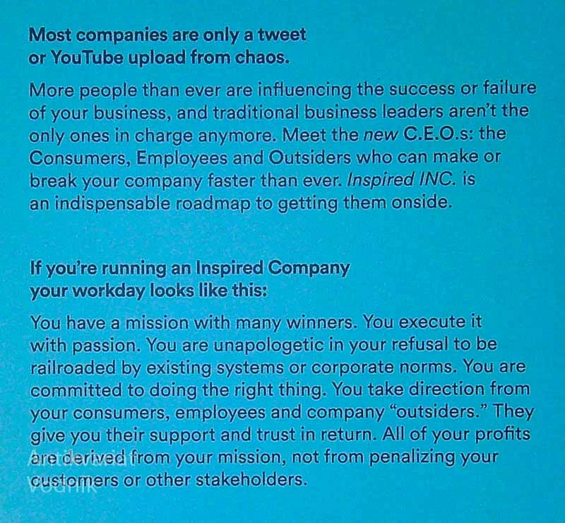 INSPIRED INC.; BECOME A COMPANY THE WORLD WILL GET BEHIND, več avtorjev