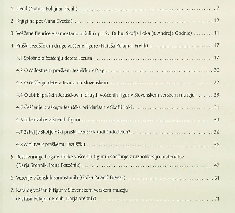 JESULUS PRAGENSIS; PRAŠKI JEZUŠČEK IN DRUGE VOŠČENE FIGURE V SLOVENSKEM VERSKEM MUZEJU